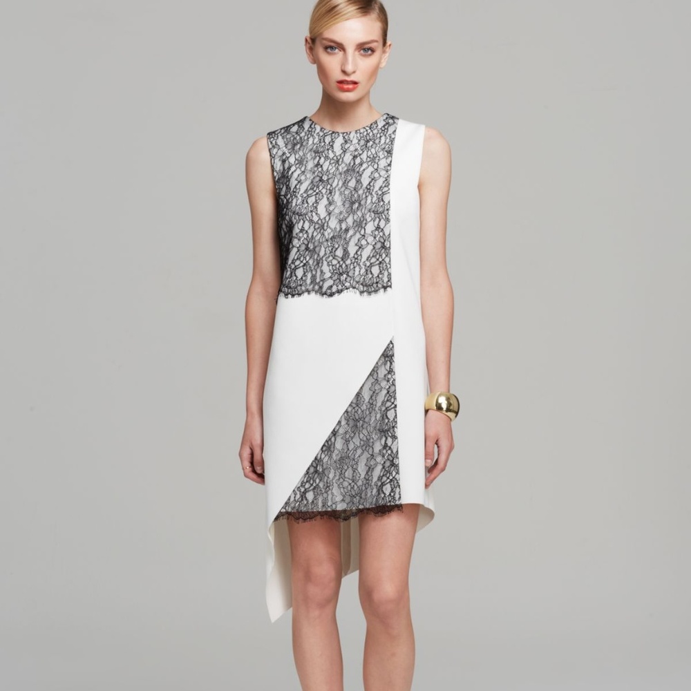NWOT / Robert Rodriguez White Black Lace Dress